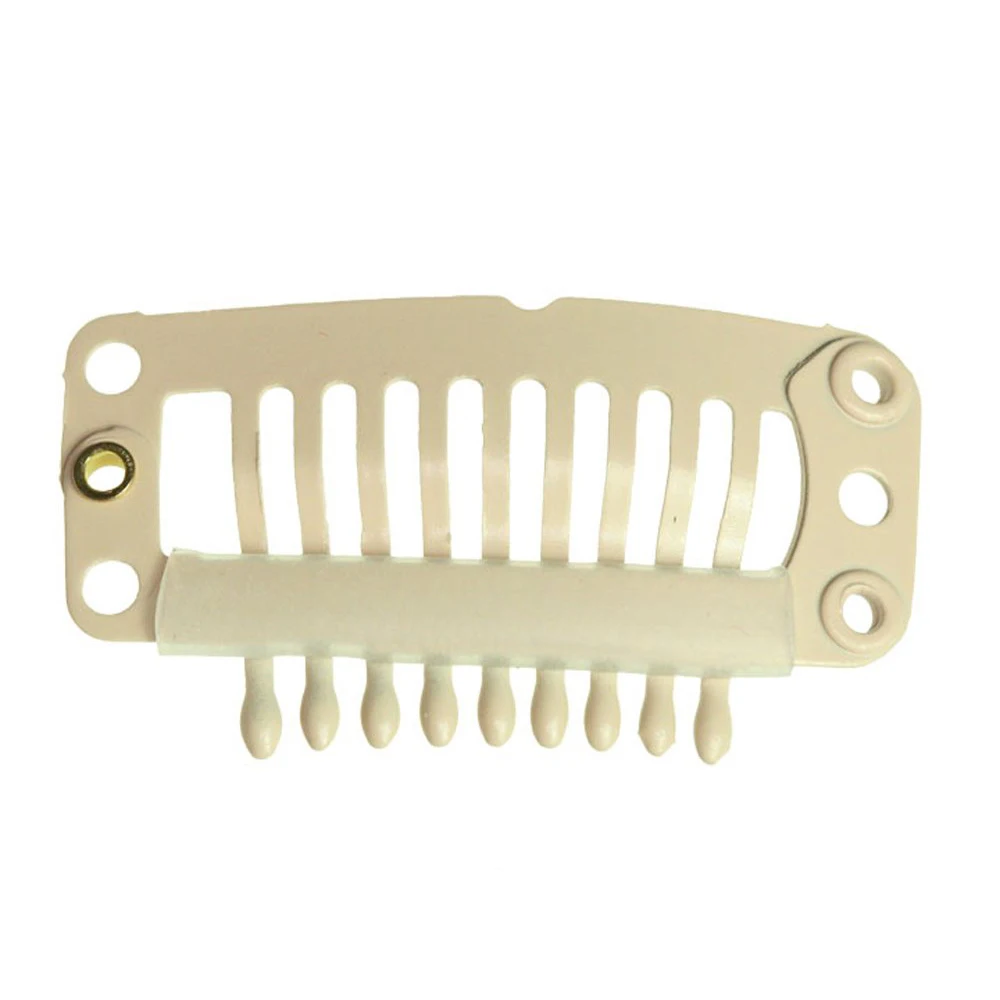 YOST-20pcs кремово-белый 9-зуб зажим для наращивания волос оснастка зажим для DIY использования 32 мм L