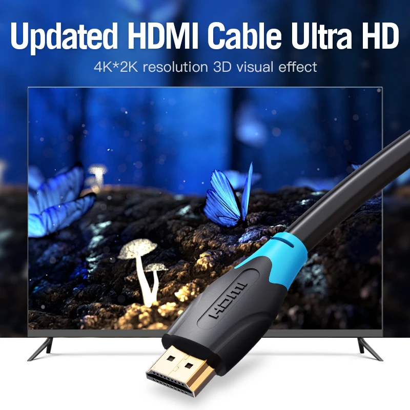 Vention عالية السرعة HDMI 2.0 كابل 4 k 3D 60Hz HDMI إلى HDMI الذكور إلى كابل موصل ذكر ل HD TV كمبيوتر محمول LCD PS3 العارض الكمبيوتر كابل Vention عالية السرعة HDMI 2.0 كابل 4 k 3D 60Hz HDMI إلى HDMI الذكور إلى كابل موصل ذكر ل HD TV كمبيوتر محمول LCD PS3 العارض الكمبيوتر كابل
