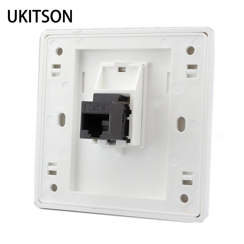 

Female To Female CAT6 RJ45 LAN Faceplate 86x86mm Internet Plug Outlet