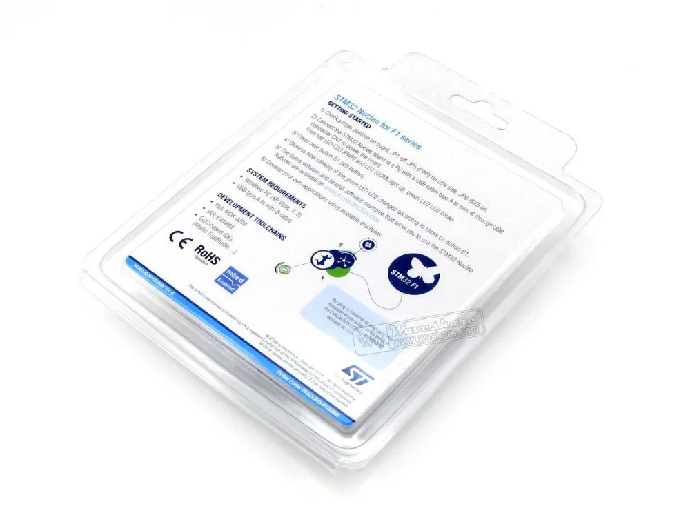 ST Оригинал STM32 NUCLEO F103RB F1 series с STM32F103RBT6 MCU встроенной планкой|Демонстрационные