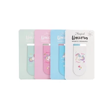 2/5 шт. милый Единорог Закладка-магнит Бумага зажим для школы канцелярский подарок для детей канцелярские случайный цвет