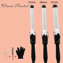 D2 Плойка для волос Золотая плита с керамическим покрытием 25 мм 28 мм 32 мм профессиональные конические щипцы для завивки Инструменты для укладки