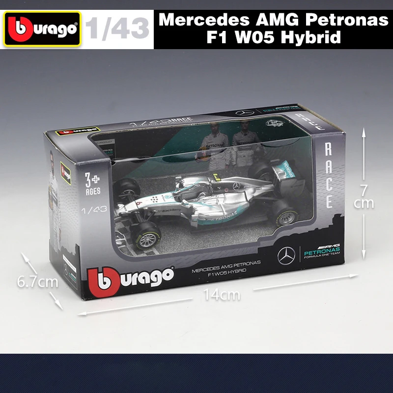 1:43 Scale Mini Metal F1 Car Formula 1 Model Benz Racing Car Simulator W05/W07 Alloy Toy Car Diecast Collection/Model/Kids Gift
