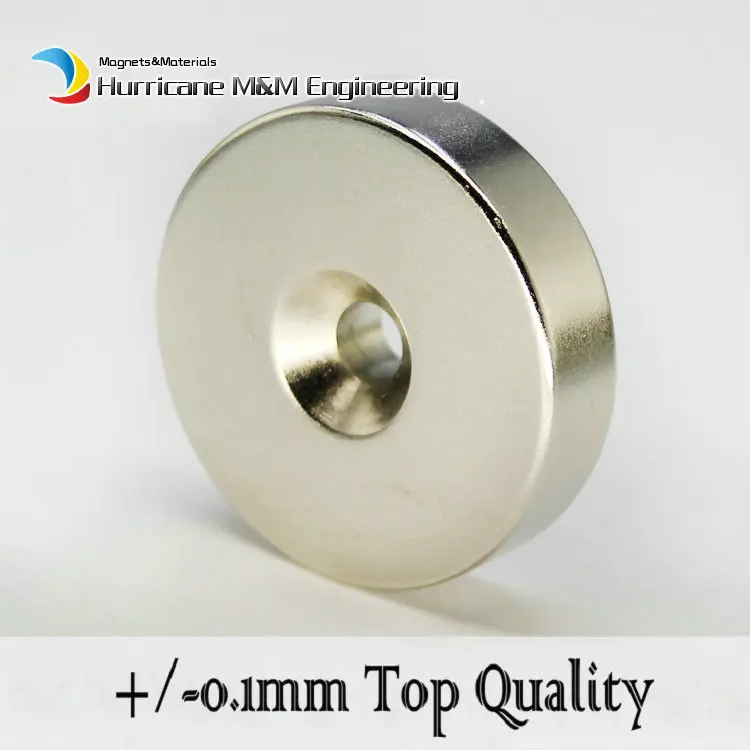 4 шт. неодимовые магниты с потайным отверстием диаметром 40x10 (+/ 0 1) мм|neodymium permanent