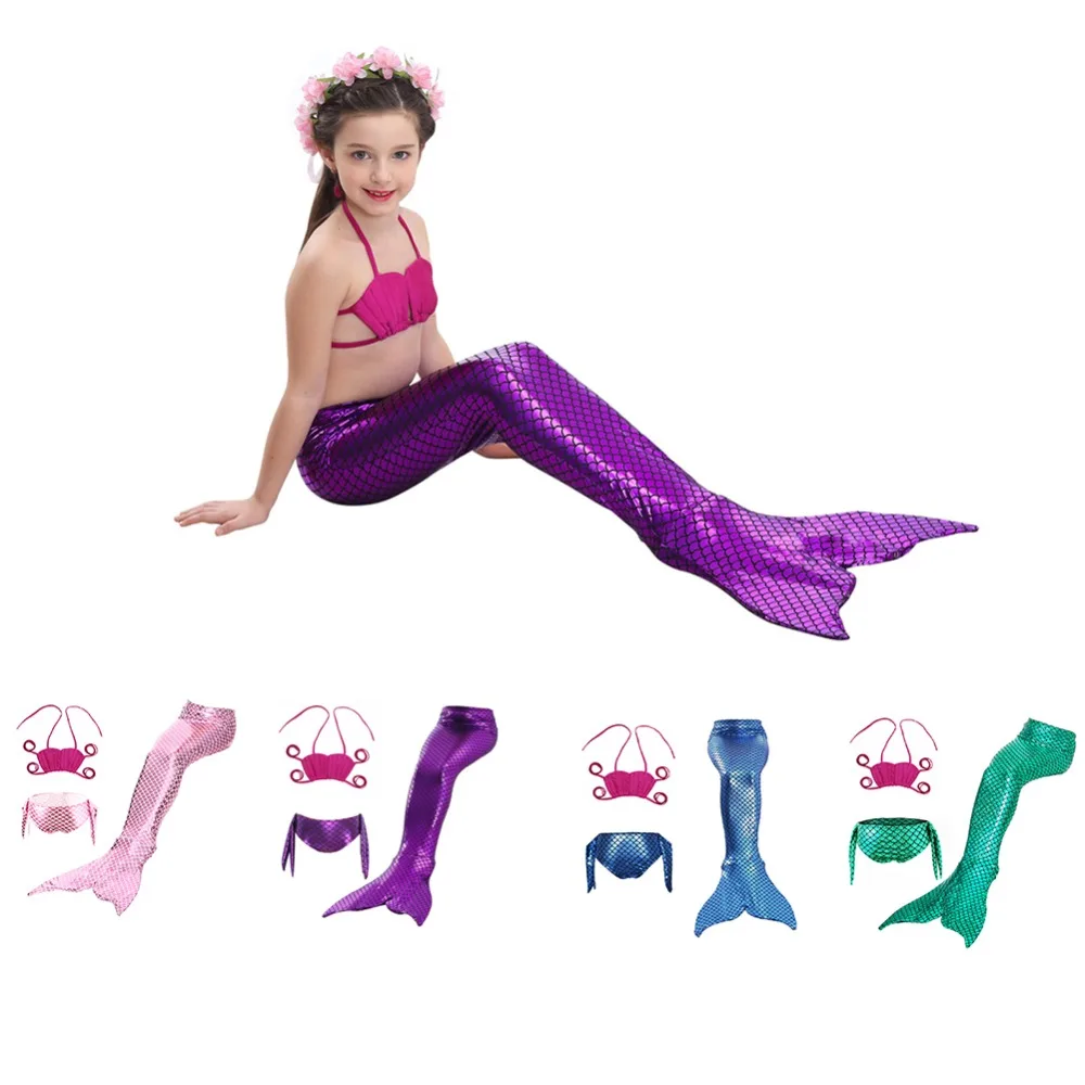 

bikini 3 piece set Mermaid Tail Style swimsuit for girls child bikini kids swimwear child swimsuit separate female bikini 2018