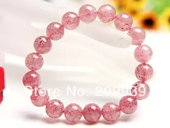 

huij 00459 10mm Natural Strawberry Bracelet Strands loose beads