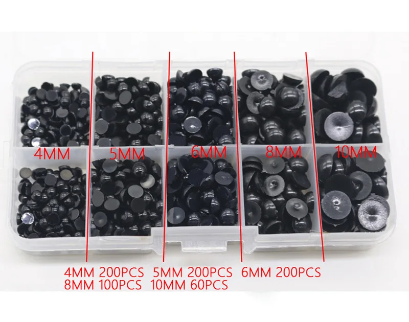 760 шт./кор. туфли на плоской подошве с круглым носком, в виде черных глаз Пластик глаза для кукол изготовления игрушек и изображением медведя кукол глаза кукла-амигуруми аксессуары для глаз