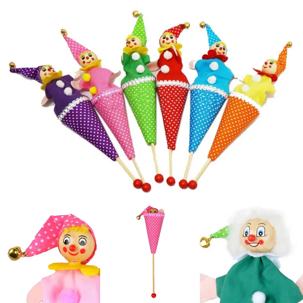 TOYZHIJIA, 1 шт., Хит, случайный стиль, колокольчик, прятки, всплывающие телескопические детские развивающие игрушки, ручная кукла, телескопическая палка, кукла
