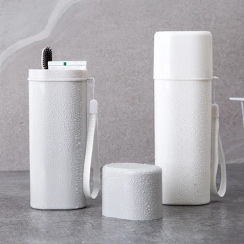 

Solid Color Portable Toothbrush Toothpaste Storage box Camping Travel Toothbrush Holder Case Family Travel Tooth Brush Storage