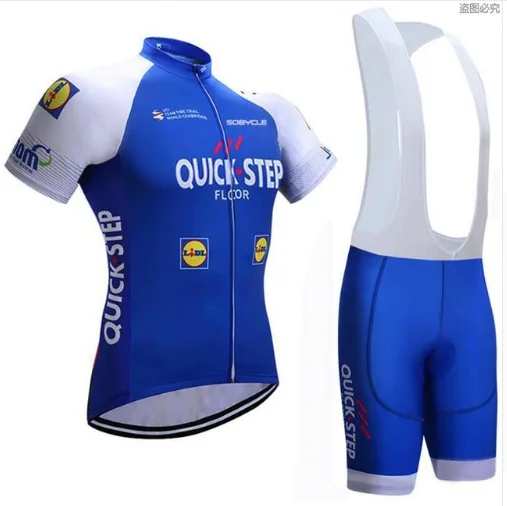 

2018 uci Cycling Clothing Bike jersey Quick Dry Mens Bicycle clothes summer Quick Step team Cycling Jerseys gel bike shorts set