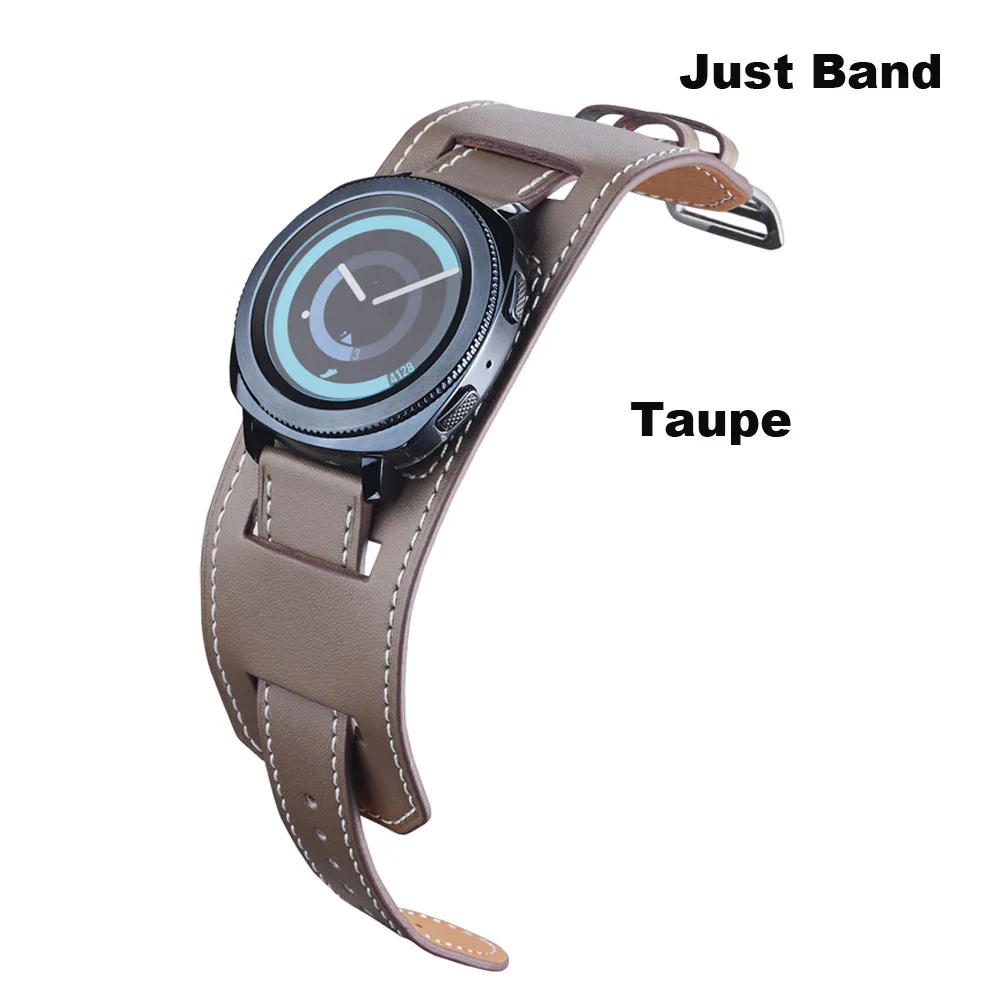Taupe 20 мм ремешок для часов Xiaomi Huami Amazfit Bip кожаный браслет для samsung Galaxy Watch активный ремешок для часов Garmin Vivoactive 3 HR - Цвет: Taupe
