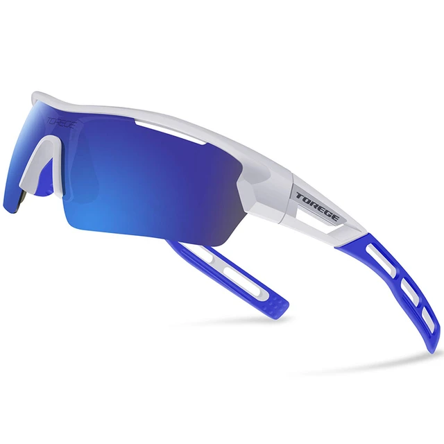 TOREGE Polarized Sports Sunglasses for Men Women Cycling Running