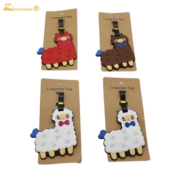 

DEZEMIN Alpaca Cute Luggage Tags Travel Accessories Suitcase Identifier