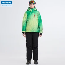 Новинка, зимний лыжный костюм, Женская водонепроницаемая лыжная одежда, ветрозащитная куртка для сноуборда, лыжная куртка+ штаны, комплекты, бренд