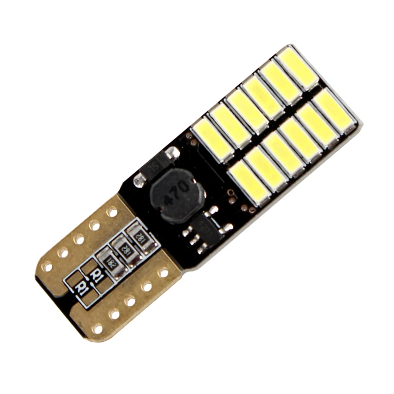 100 шт. CANBUS T10 24 светодиодный 4014 SMD светильник лампы W5W 2825 158 192 168 194 w5w Белый smd|24 smd|light