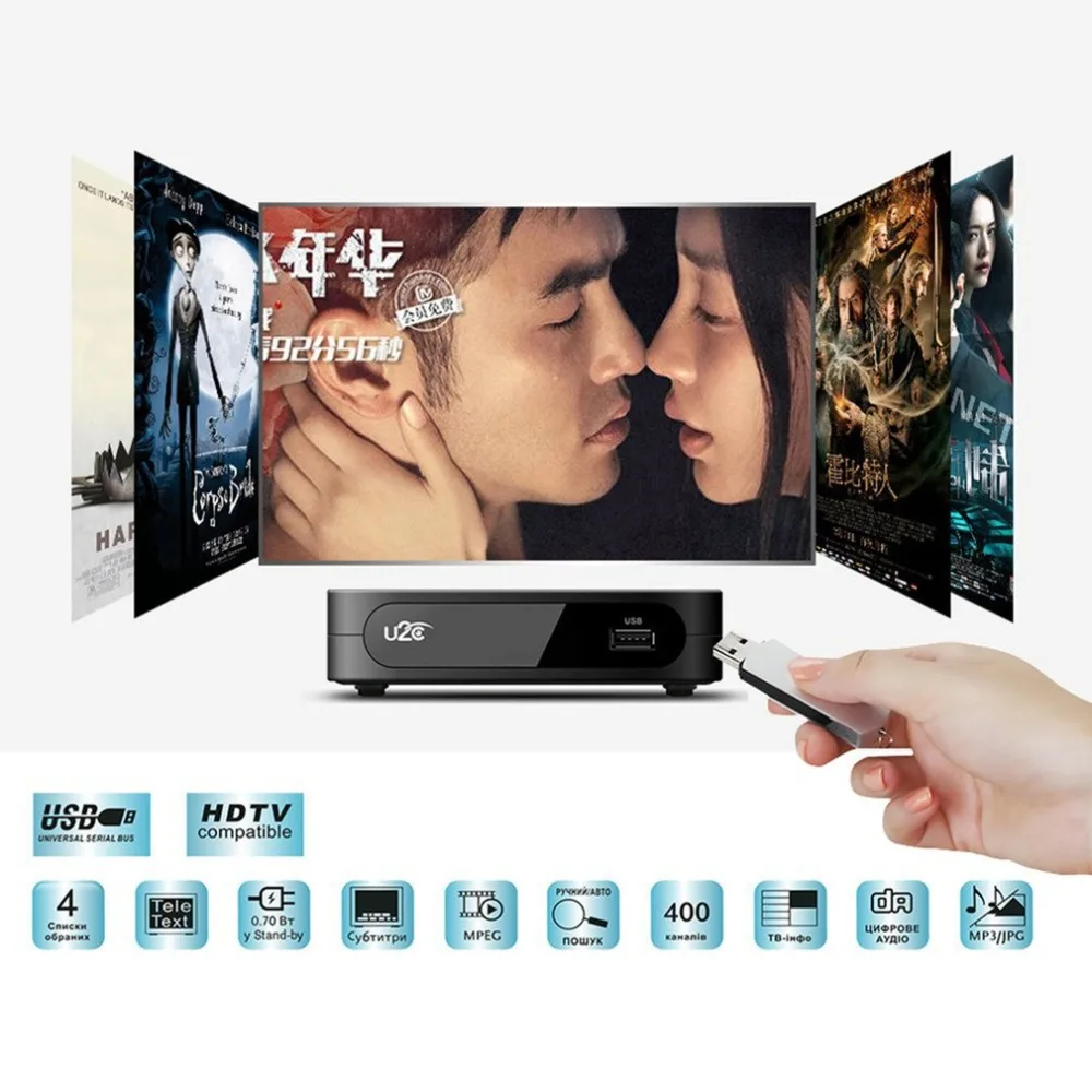 

Digital Ground 120MM DVB-T2 TV Receiver Set Top Box Full HD digital TV box