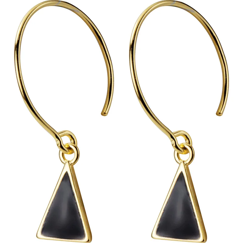 

Geometric Triangle 925 Sterling Silver Dangling Earrings
