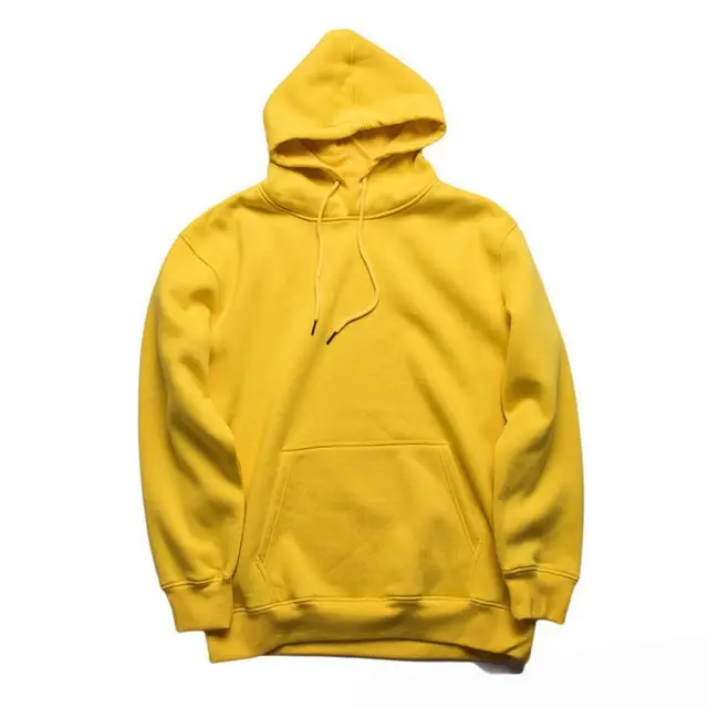 Top quality mens hip hop yellow hoodies sweatshirts men with fleece ...