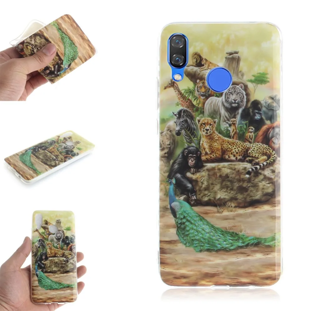 Case For Huawei Nova 3i / P Smart Plus Painted pattern Soft TPU Back Cover shell 3 case Silicone Phone Cases | Мобильные телефоны и