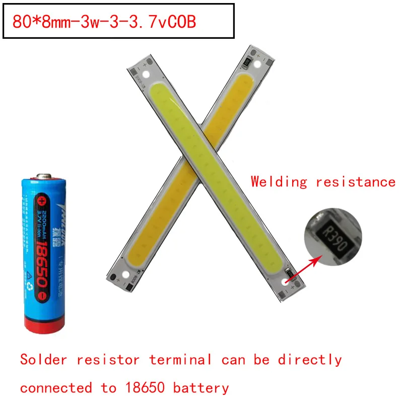 3 в 5 в красный/теплый/белый/синий цвет светодиодный COB источник бар чип Диоды 3 Вт светодиодный COB полоса низкого напряжения 3 в 1 батарея 5 в светодиодный 5 В USB светильник