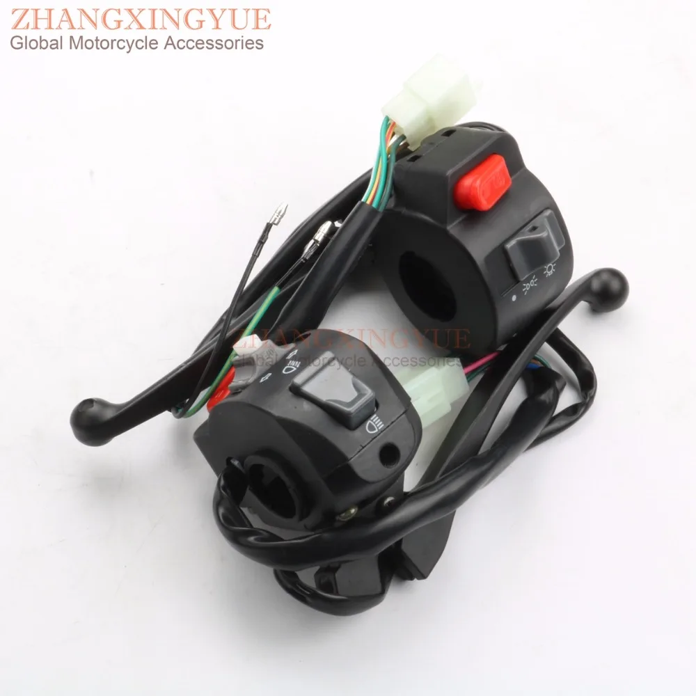 

Left Right Side Alloy Handle Switch Control Set for GY6 50 100 125cc 150cc BWS Moped Scooters ATV