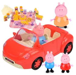 Peppa Pig кукла аниме автомобиль игрушка для пикника спортивный автомобиль Пегги семья фигурки подарок на день рождения игрушки для детей