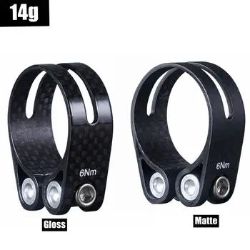 

Perfect Quality 14g/peice Full 3K Carbon Fiber Bike Seatpost Clamp Road/Mtb Bicycle Seat Post Clamp 34.9/31.8MM