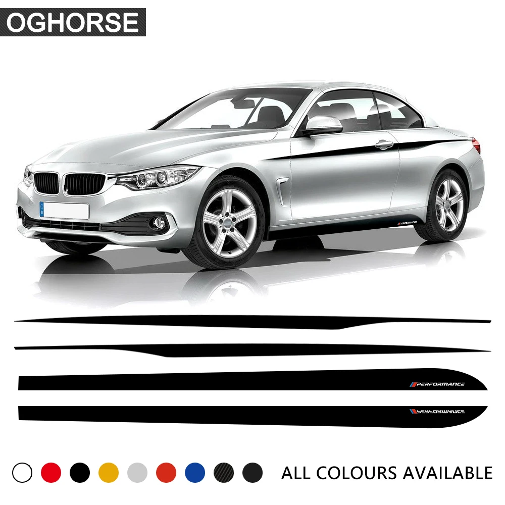 

M Performance Car Door Side Stripe Waist line Body & Side Stripe Skirt Stickers Decal for BMW 4 Series F32 F33 420i 428i 435i