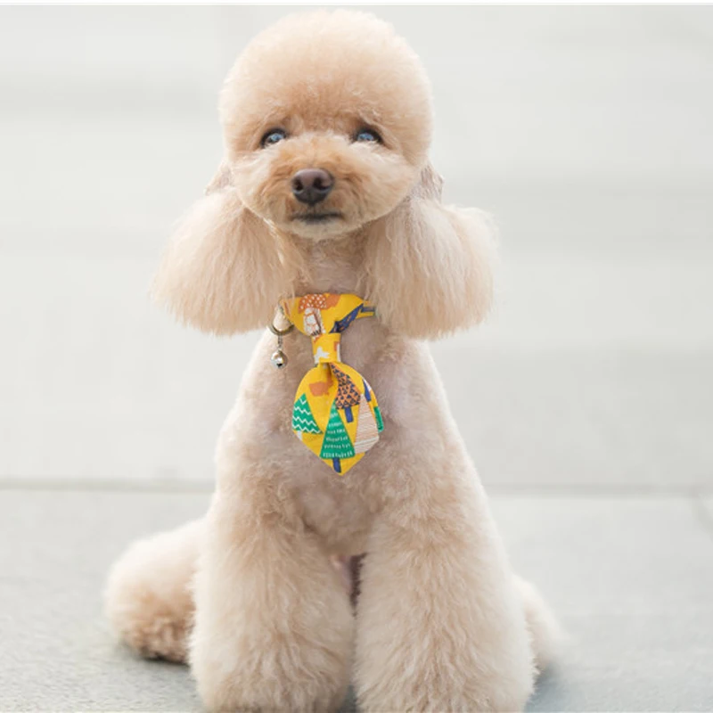 

Puppy Cats Necktie Small Dogs Collar and leash the forest Pattern British Style Fashion Style Pet Accessories