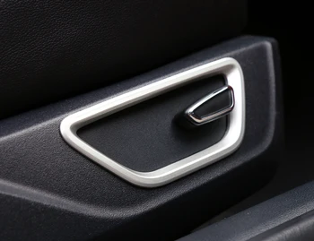 

For Ford Mustang 2015 2016 2017 ABS Plastic Interior Car Seat Adjustment Outer Frame Decoration Trim 2pcs Car Styling