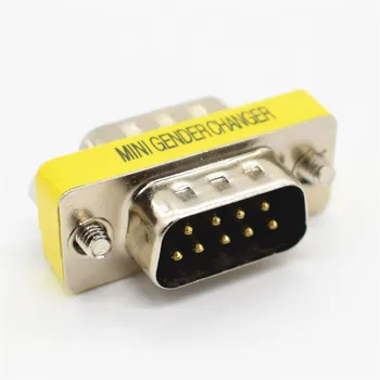 

100pcs RS232 9 Pin 9pin male to male mini Gender Changer Converter PC