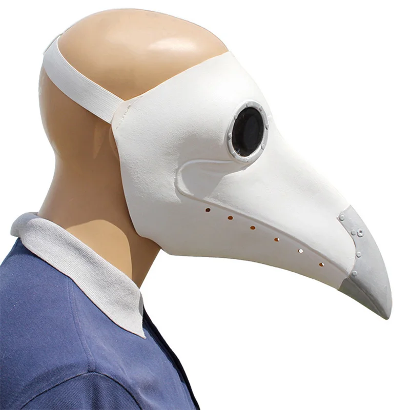 Костюм в стиле стимпанк для косплея маска Чумного доктора белый/черный латекс птица клюв маски длинный нос Хэллоуин вечерние события мяч костюм реквизит