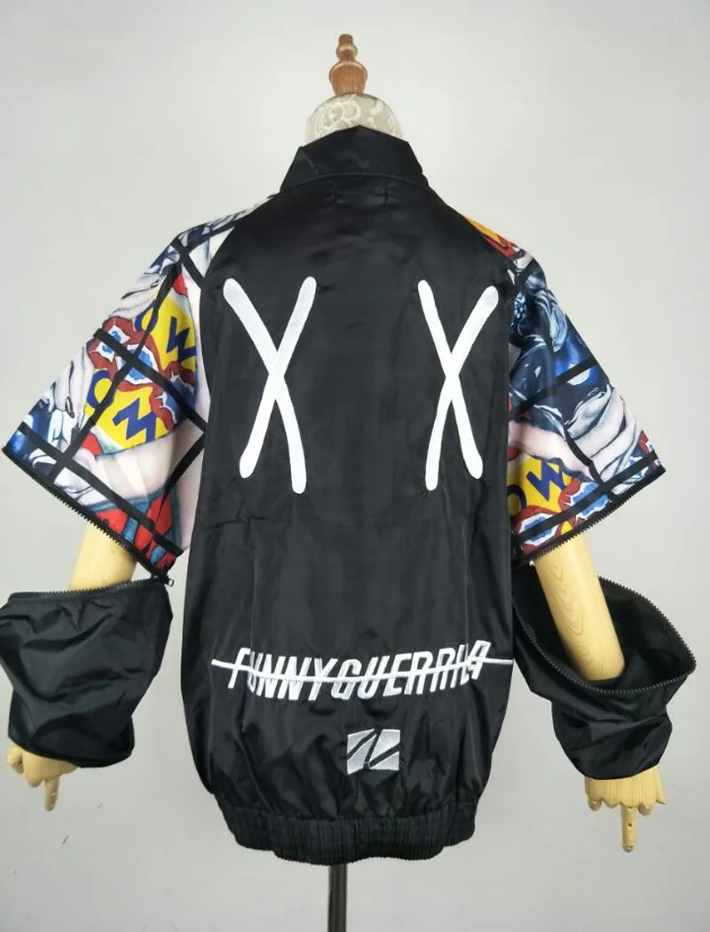 New Hollow Out Back Embroidery Bomber Jacket Sun Protection Loosen Jacket Student Harajuku Oversize Female Basic Coats
