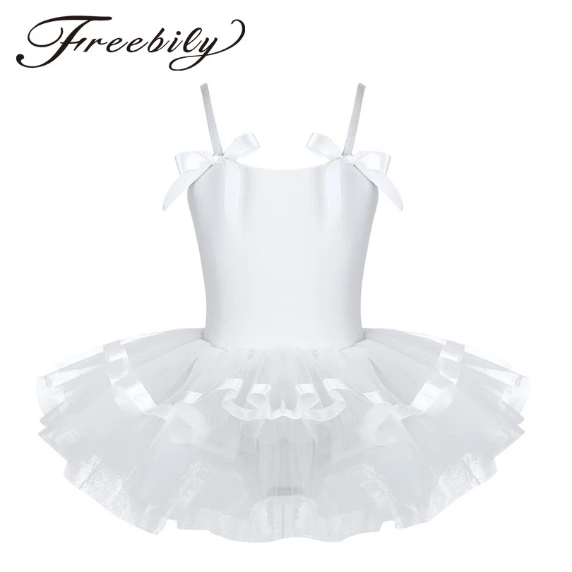 White Kids Girls Professional Ballet Dress Gymnastics Leotard For Girl Child Ballet Tutu Dress Dance Clothes Beautiful Dancewear