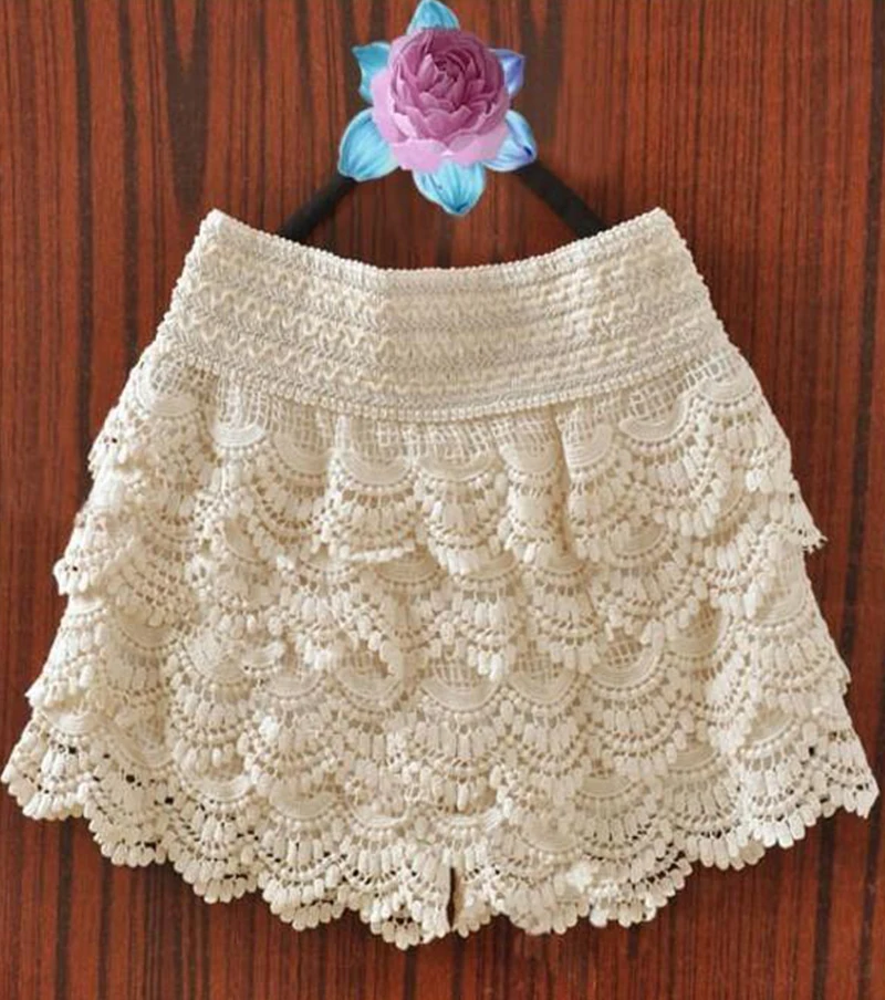 Compare Prices on Layered Crochet Shorts- Online Shopping