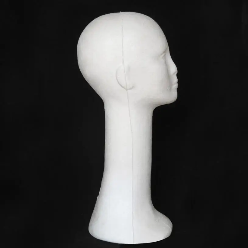 

Cool! Mannequin Female Foam Long Neck Head Model Hair Hat Wig Glasses Stand Display foam Material 110g Weight 2018 Anne