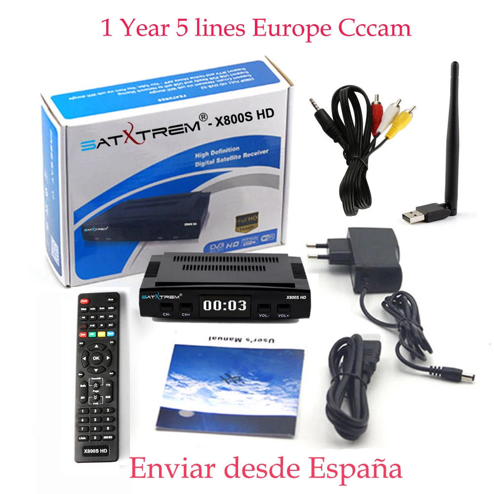 

better than V7 HD X800S HD Satellite TV Receiver decoder DVB-S2 + USB Wfi Receptor with 5 lines Europe Cccam support powervu