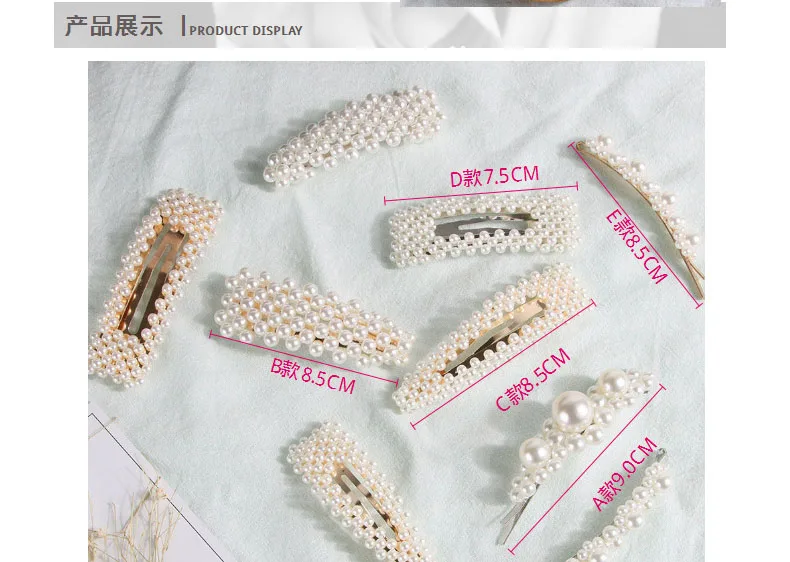 Korea Hair Pin Pearl Women Hair Clip Pin Set Barrette Headwear Hair Accessories Hair Jewelry Sets Ornament Metal Haripins