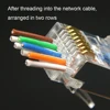Xintylink rj45 conector cat6 cat 6 macho 8p8c stp rg rj 45 lan blindado SFTP FTP cable de red ethernet jack modular agujero de 1,2mm ► Foto 3/6