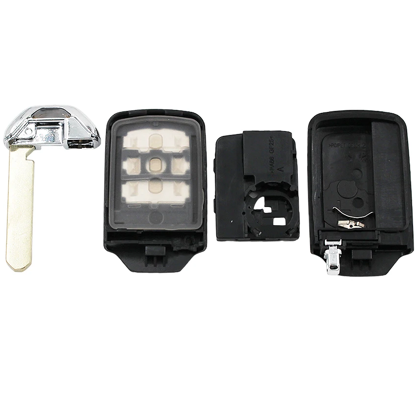 3 кнопки Замена дистанционного ключа оболочки чехол Брелок умный корпус для ключей от автомобиля чехол для Honda Accord CRV Fit с маленьким ключом нерезанное лезвие
