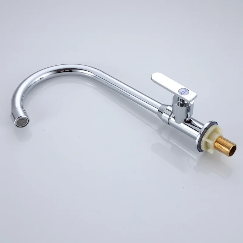 Single Cold Dish Faucet Round Vertical Dish Faucet Sink Kitchen Basin Faucet