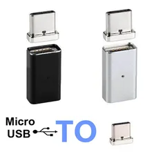 Магнитный Micro USB Женский к type C/для Lightning/Micro Мужской соединитель конвертер USB-C Android Магнитный телефонный адаптер металлический штекер