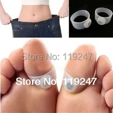 2 pares Saúde Keep Fit Emagrecimento Silicone Massagem Anel Do Dedo Magnético Fat Peso Perda 1 par = 2 peça(China)