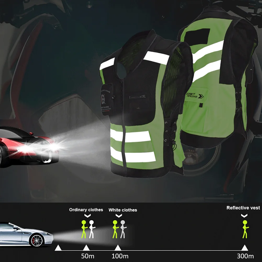 1 шт. Автомобильная Светоотражающая одежда для безопасности жилет защитное устройство средства безопасности дорожного движения мотоцикл Светоотражающая куртка L/XL