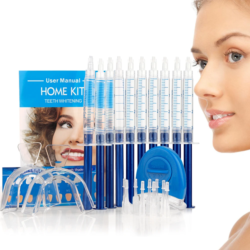 

Teeth Whitening Oral Gel Polish Pen Kits Peroxide Professional Bleaching Dental Hygiene Care Tools Tooth Whitener with LED Light