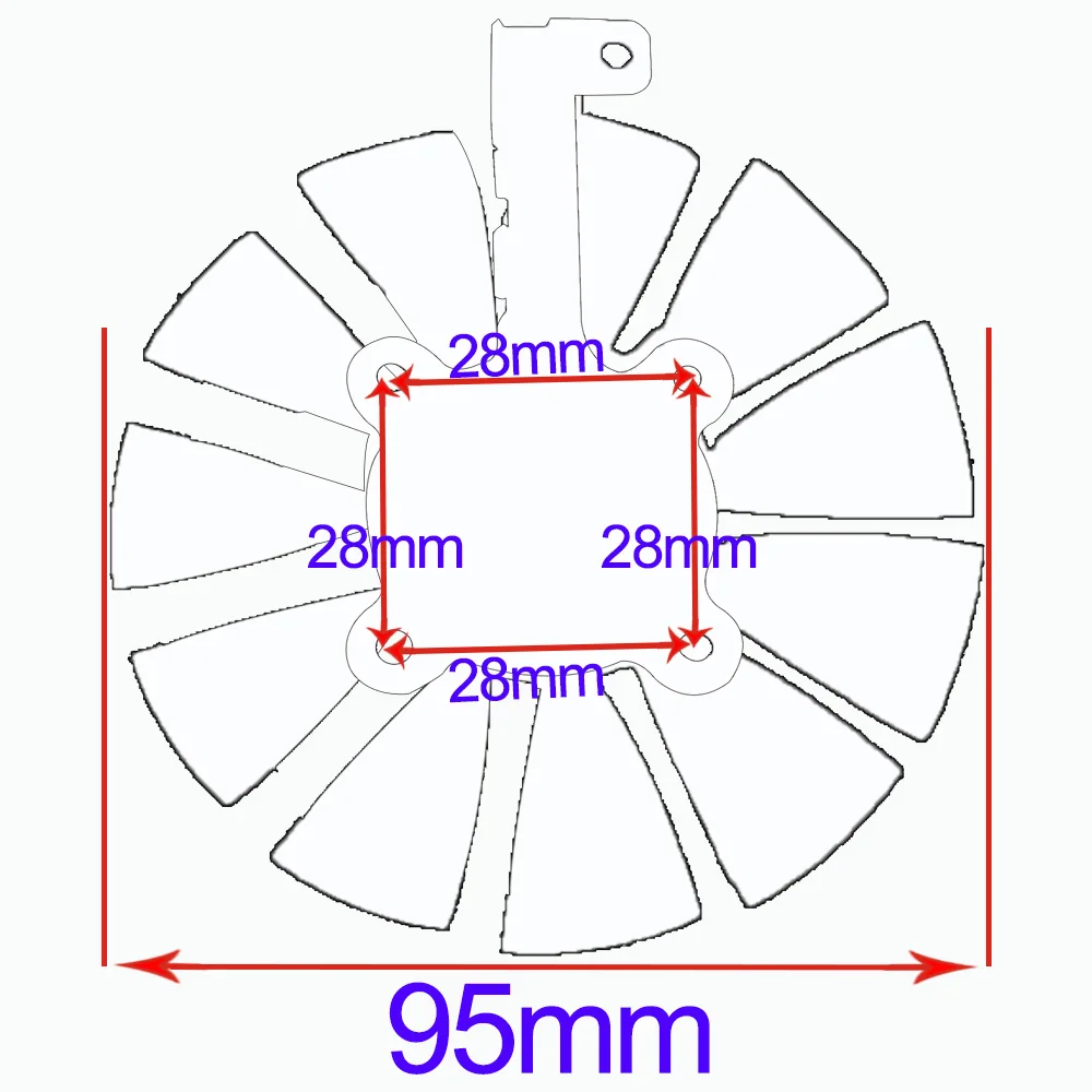 95 мм T129215SU 0.5A кулер вентилятор Замена для ASUS R9 280X290 290X390 390X GTX 780 780Ti 970 980 видеокарты Охлаждающие вентиляторы