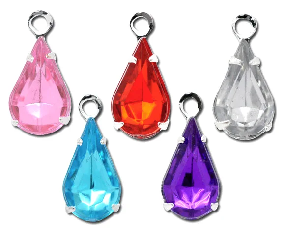 MJartoria 100 шт. подвески с рисунком капли воды из горного хрусталя каплевидные DIY
