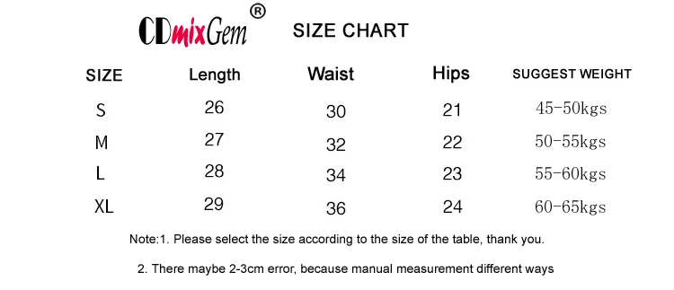 DK008 size chart