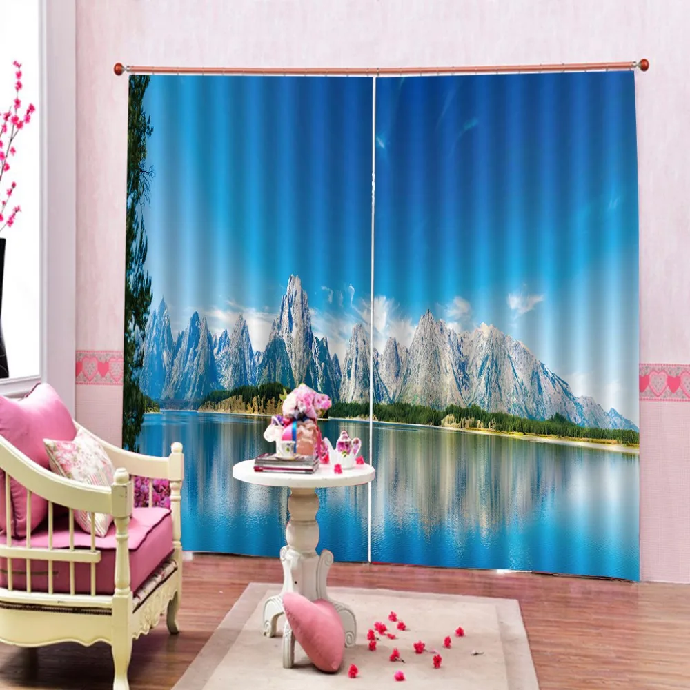 Us 48 0 60 Off Custom Any Size 3d Curtains Beautiful Lake View Window Curtains For Living Room Bedroom Home Curtains 2019 In Curtains From Home