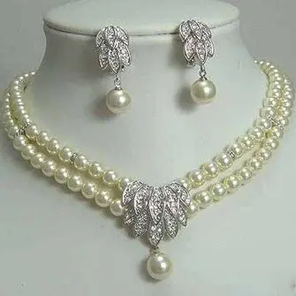 

Fancy Bridal Jewellery Pearl Necklace Earring